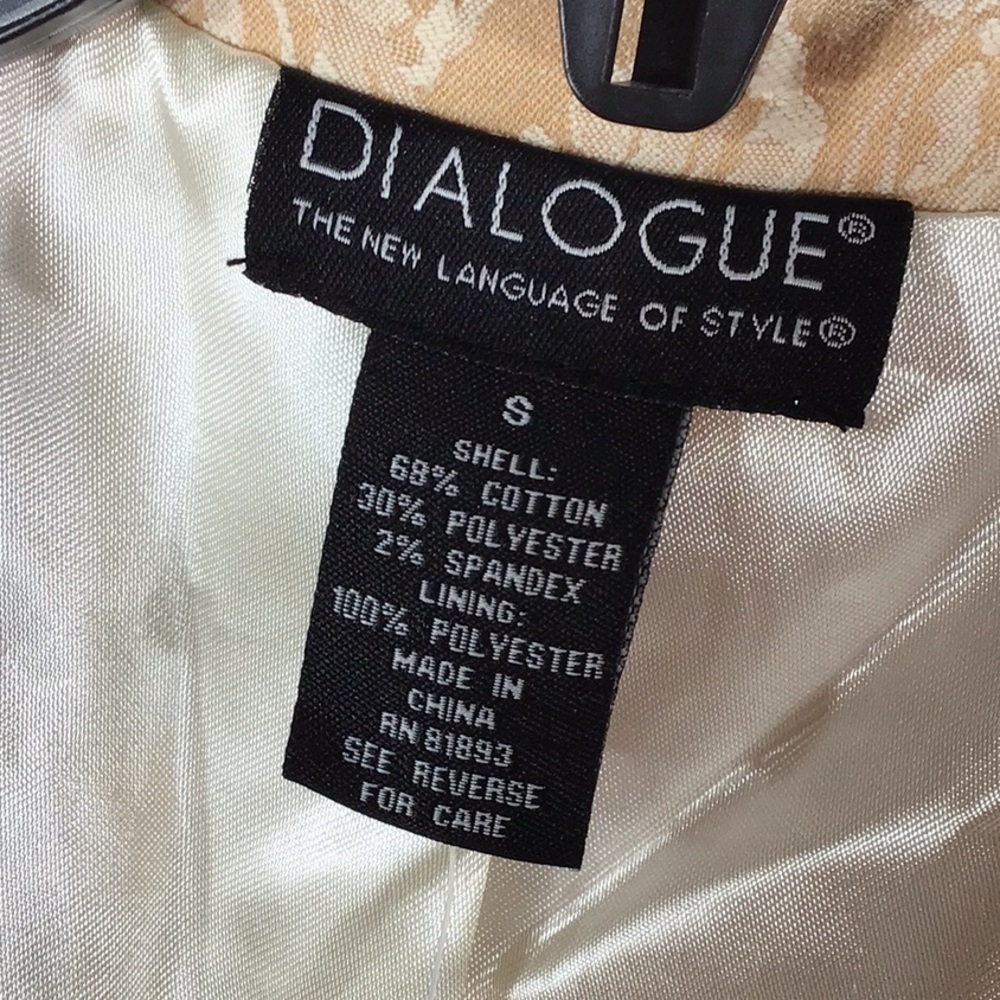 Qvc Gold/Cream Brocade Button Up Jacket Nwt S — image 6 of 8